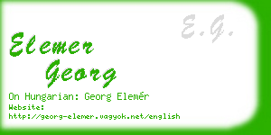 elemer georg business card